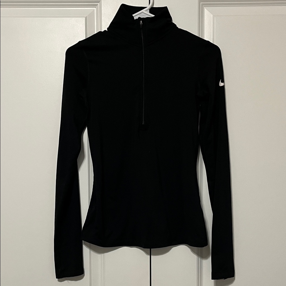 Nike Pro Dri Fit Women's Black Half Zip Jacket